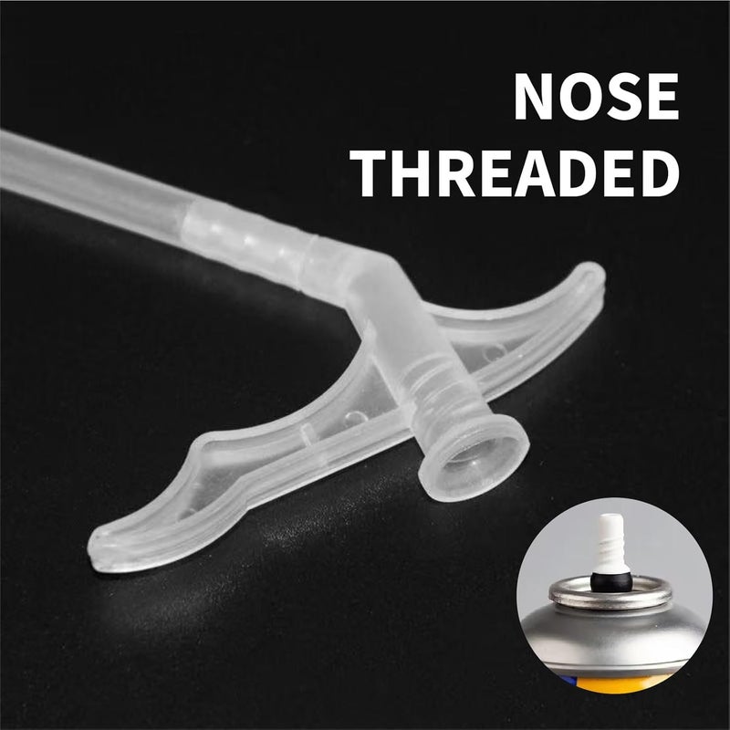 ZDSLASHES 10 Pack Spray Foam Nozzles - Professional Replacement Tubes for Expanding Foam Sealant, Insulation & Gap Sealing - PP Plastic Nozzles for DIY/Industrial Adhesives (Clear, 10Pcs) - Image 4
